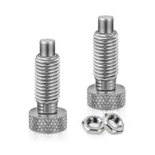 Hand Retractable Spring Plunger with Knurled Handle Lock M6 Release Pins Kit 1/4Inch-20 Size 0.500I