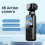 Câmera corporal 4K com microfone externo, câmera digital de bolso com Wi-Fi 2