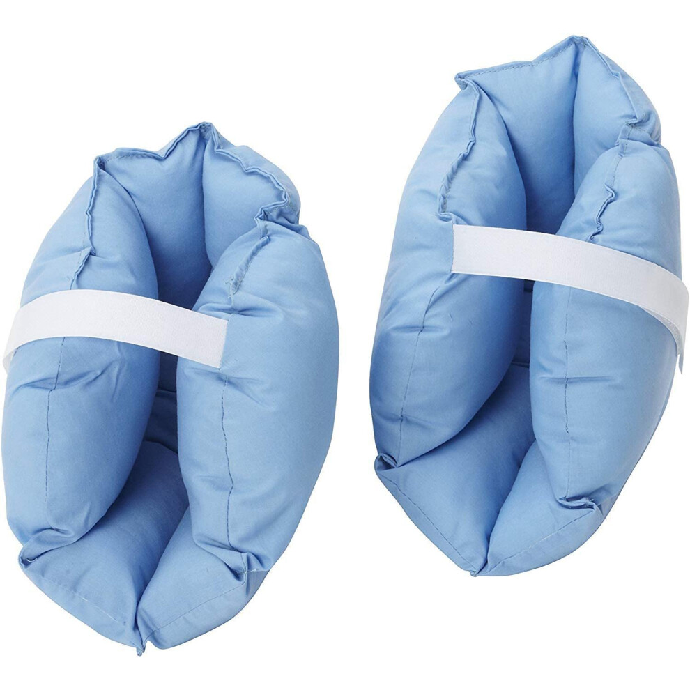 Heel Protectors Heel Pillows Cushions Foot Support Pillow for Sores and Ulcers, Blue, Soft Foam, Adjustable Size