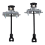 1Pair Front+Rear Door Hinge Stop Check Strap Limitery for 1