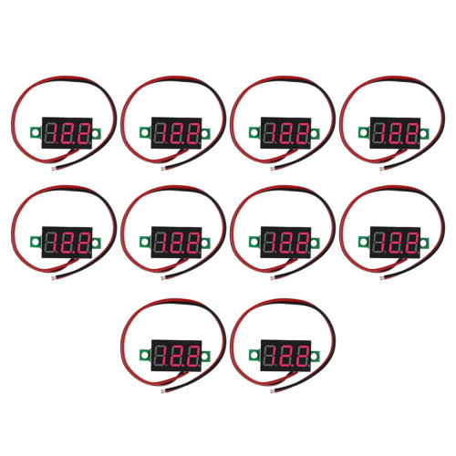 10 stücke 2 Drähte Mini Digital Voltmeter DC 2,5 V-40 V Digitale Spannung