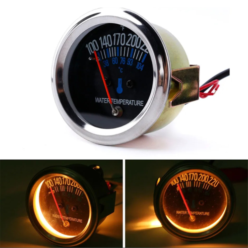 Motorrad Auto Wassertemperaturmessgeräte Mechanisch Fahrenheit und Celsius 1