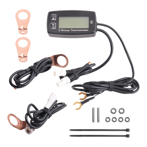 Dual Channel LCD Thermometer Engine Temp Gauge Meter Digital Display 2