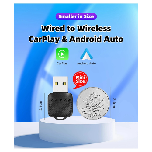 Pentru adaptor auto wireless Android CarPlay Dongle 2 în 1 inteligent pentru mașină 1