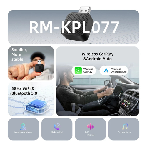 NEW 2 in 1 Wireless Carplay Box Android Auto Plug and Play 2