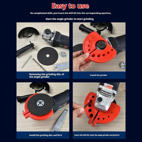 Angle Grinder Modified Drill Tool, Portable Drill Bit Sharpener, Universal Dull Bit Sharpening Tool, Black Angle Drill Attachment 2