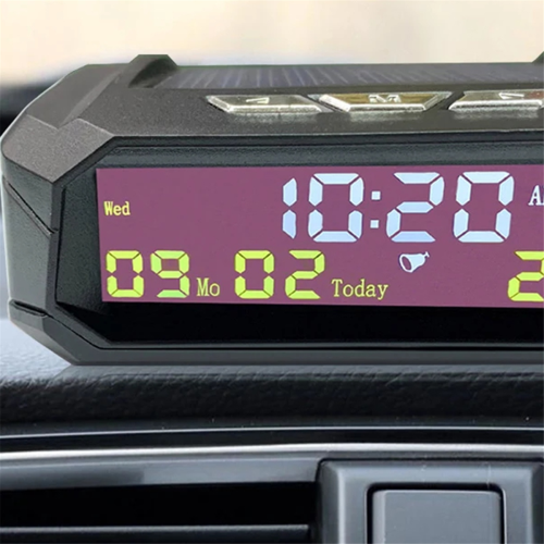 Digitální hodiny do auta s displejem teploty a datem 1