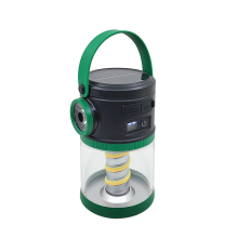 Solcellsdriven campinglampa powerbank nödlampa grön