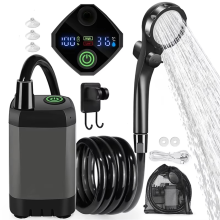 Wiederaufladbare tragbare Campingdusche, 6000 mAh Akku