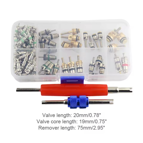 102Pcs AC Valve Core Assortment Air Conditioning Assortment 1