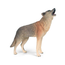(M1053 Big Head Wolf) 2025 Animal Plastic Vicious Wolf Home Ornaments DIY Miniature Artificial Hand Painted Adult Collection Craft Backyard Toy