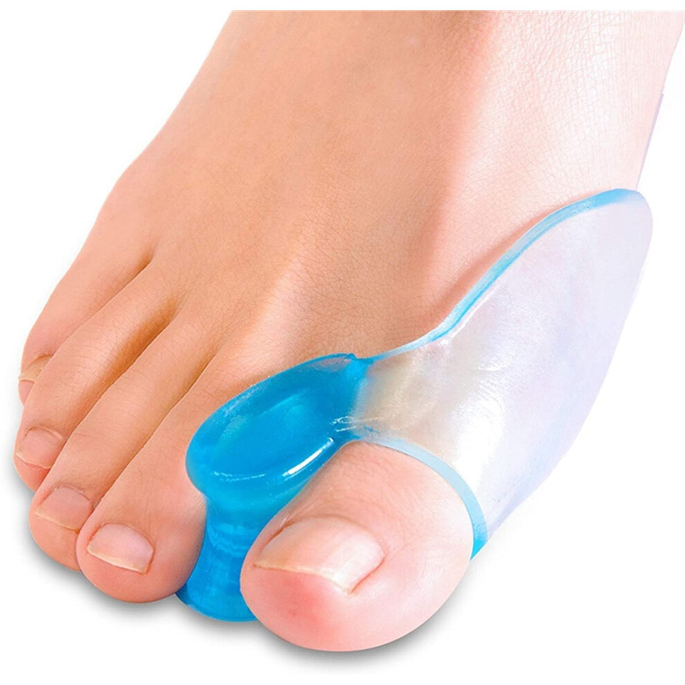 4pcs Big Toe Separator Silicone Gel Bunion Adjuster Foot Protector Massager for Bone Correction Size 4pcs Color Blue
