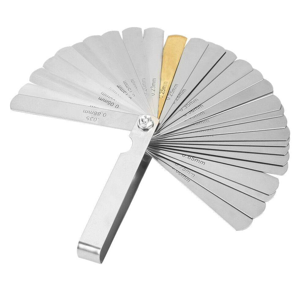 32 Blades Feeler Gauge Stainless Steel Metric