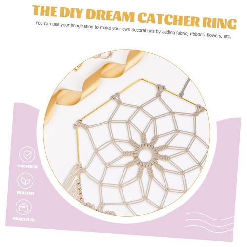 10pcs Hexagonal Dream Catcher Frame Wedding Wreath Decor 1