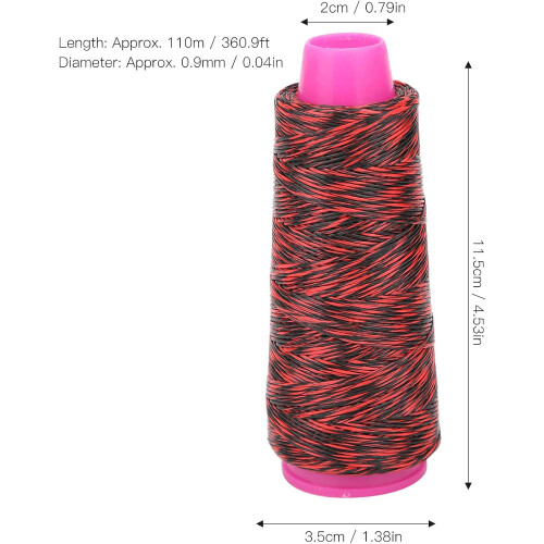 Archery 110m Bowstring Material Rope for Bowstring Making - Black and Red Durable Thread 2