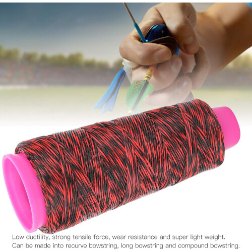 Archery 110m Bowstring Material Rope for Bowstring Making - Black and Red Durable Thread 1