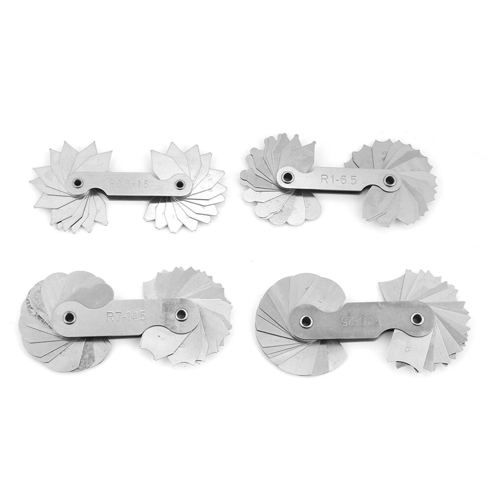 4pcs Stainless Steel Radius Fillet Gauge Measuring