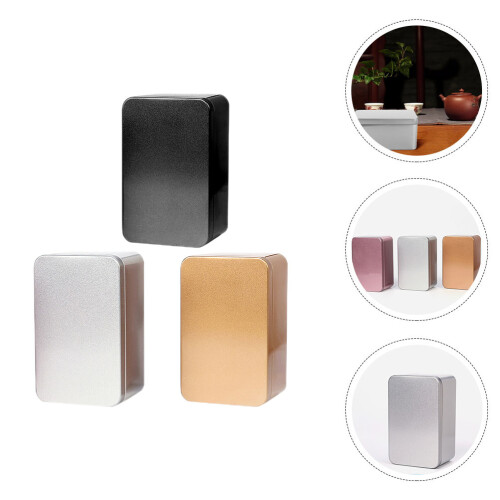 3pcs Tin Box with Lid Tinplate Candy Can 2