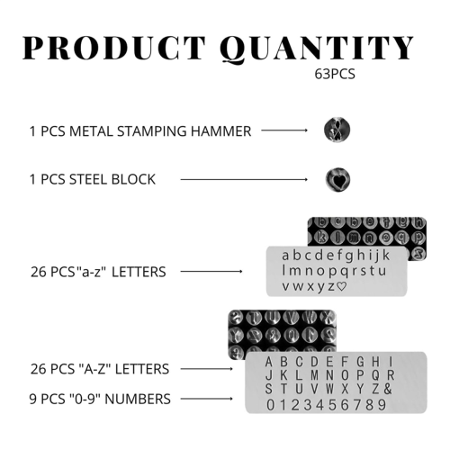 Metallstempel-Sets – Alphabet-Stanzset, Metallstempel 1