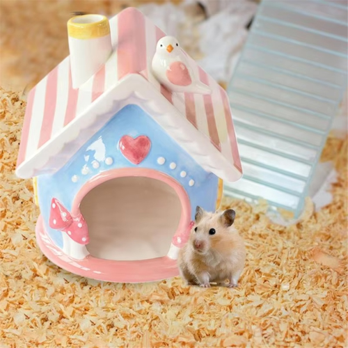 Hamster Hideaway Cute Ceramic HidingNests ChinchillaHut 1