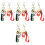 8pcs Cat Keychain Phone Charm Purse Accessory 5