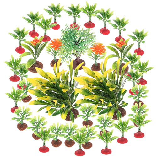 74 pcs realistic tree model micro landscape sand table decoration