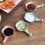 4pcs Straw Chopstick Spoon Holder Sauce Dish Set 11