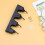 Mop Holder Storage Rack 3 Slots 4 Hooks Black 8