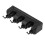 Mop Holder Storage Rack 3 Slots 4 Hooks Black 6