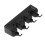 Mop Holder Storage Rack 3 Slots 4 Hooks Black 4
