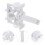 4pcs Plastic Vertical Blind Repair Carrier White 4