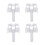 4pcs Plastic Vertical Blind Repair Carrier White 7
