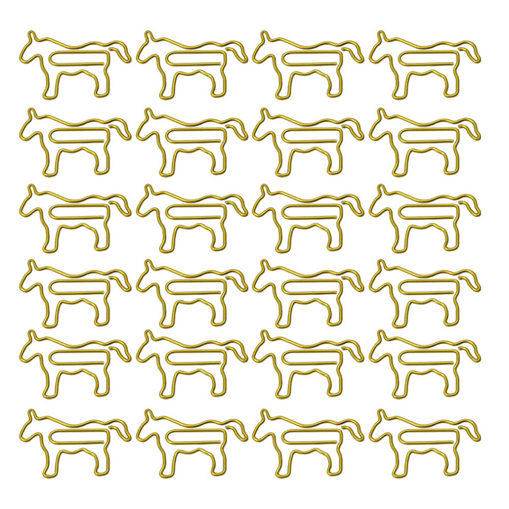 Solustre 50Pcs Horse Shaped Paper Clips Bookmarks For Home Office School