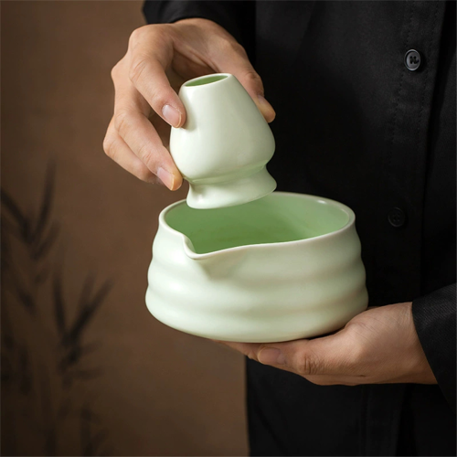 Σετ Ιαπωνικού Τσαγιού Matcha - Κεραμικό Μπολ 2 Τεμαχίων 1