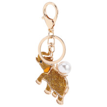 4pcs Rhinestone Elephant Keychain Pendant for Women