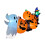 Living And Home 8ft Halloween Inflatable Pumpkin Outdoor Decorations with Witch & Ghost 4