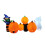 Living And Home 8ft Halloween Inflatable Pumpkin Outdoor Decorations with Witch & Ghost 6