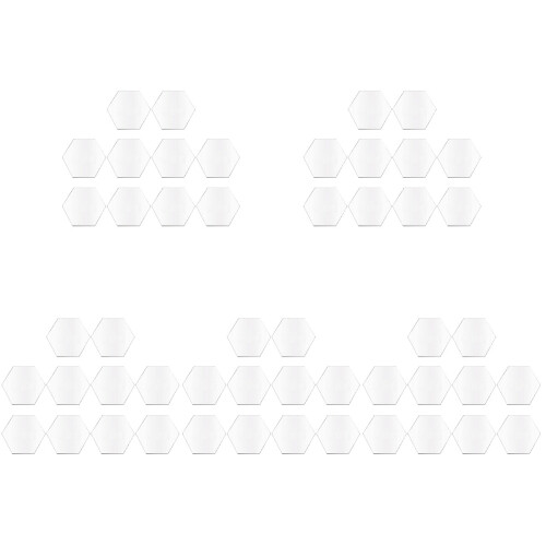 50pcs DIY Acrylic Cards Multi-Function Clear Plates Kids Accessory 1