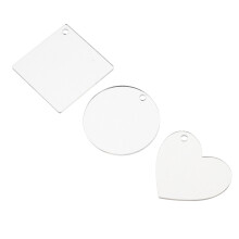 200pcs Blank Acrylic Keychains Key Pendants