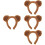 4pcs Bear Ears Headband Cosplay Costume Washing Face 8