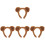 4pcs Bear Ears Headband Cosplay Costume Washing Face 4