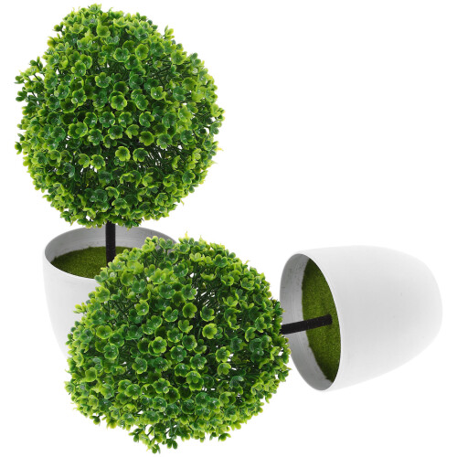 6pcs Artificial Plant Ball Decorative Bonsai Green 2