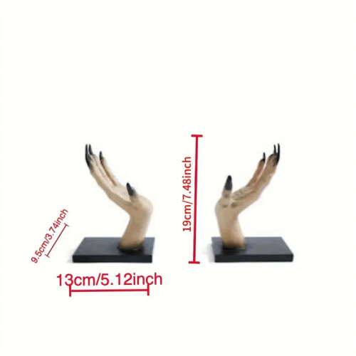 2-Piece Hand Bookends - Resin Decor 2