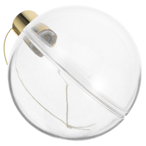 2pcs Clear Fillable Heart Shaped Ball Sublimation Ornament