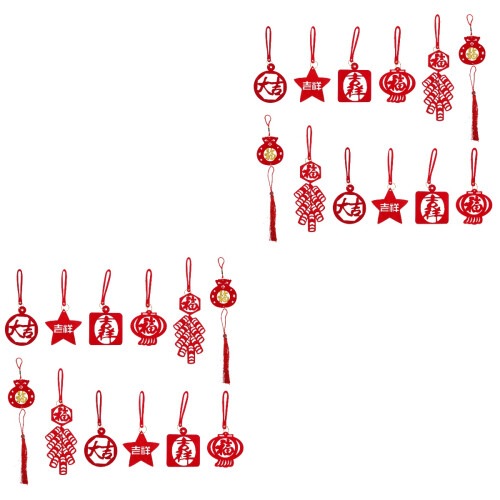 96pcs Spring Festival Felt Hanging Decors Diy 2