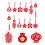 96pcs Spring Festival Felt Hanging Decors Diy 8