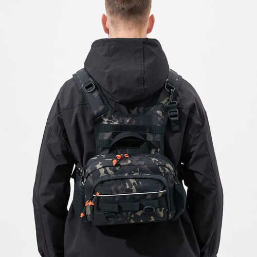 Fishing Backpack with Rod Holders, Lure Storage Chest Bag 1
