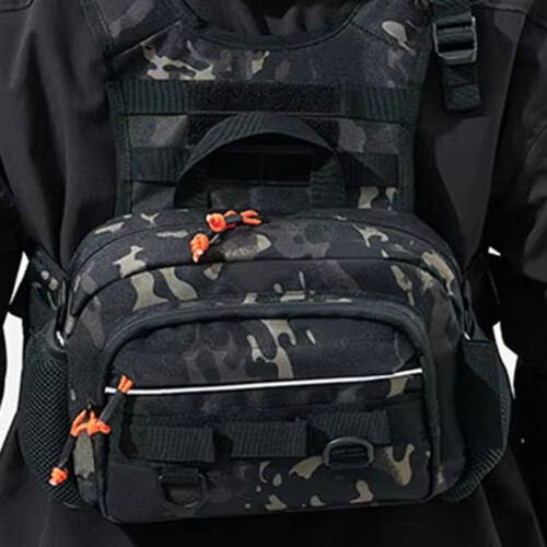 Fishing Backpack with Rod Holders, Lure Storage Chest Bag 2