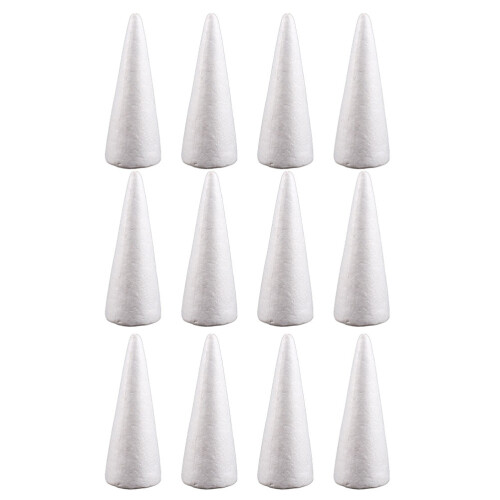 48pcs Solid Polystyrene DIY Christmas Ornaments Craft Cones
