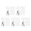 300pcs Blank Acrylic Key Tags with Split Rings for Labeling 10